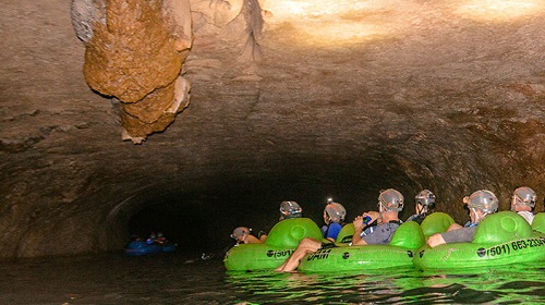 cave tubing in Belize